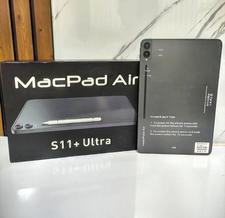 آیپد 12 اینچ MacPad Air مدل S11+ Ultra حافظه یک ترابایت و رم 16